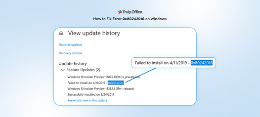 0x80242016 failed to install error