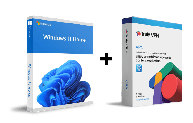 Truly Office software Truly VPN 1 Yr 1 Device for PC + Windows 11 Home